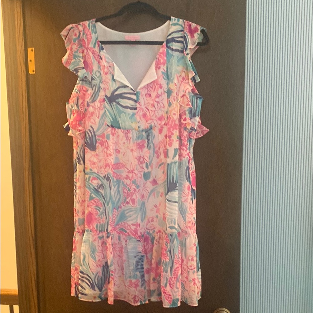 Lilly Pulitzer Pink and Blue Floral Dress